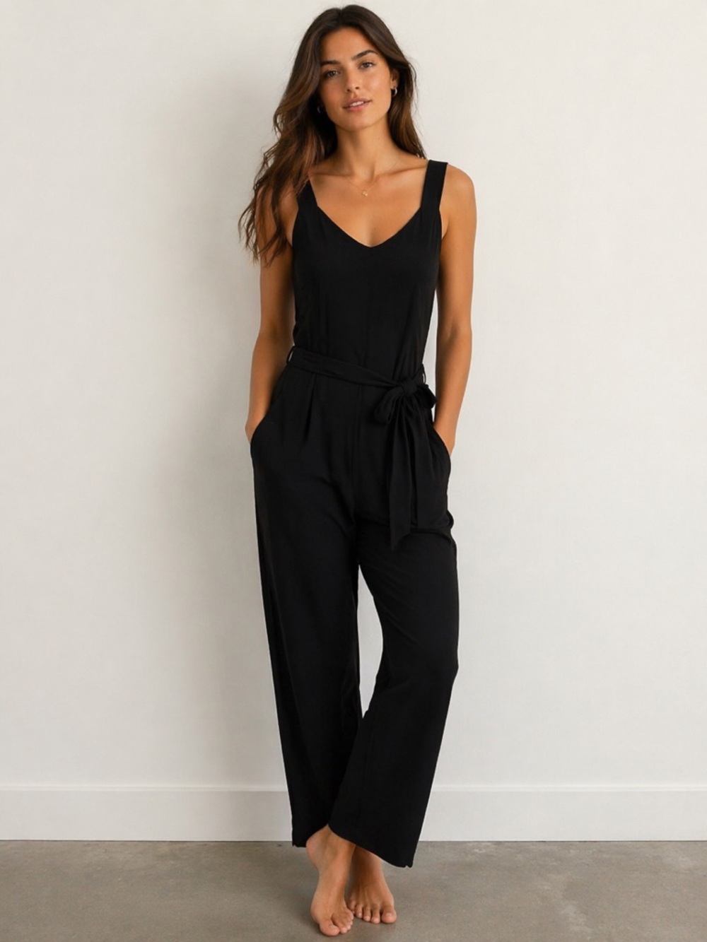 RW&CO. Classic Black Jumpsuit